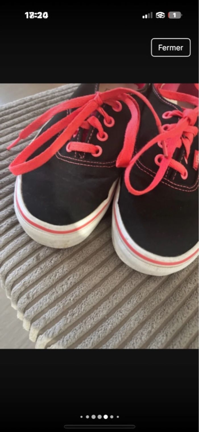 Vans pop rose fluo noir taille 39 - photo numéro 8