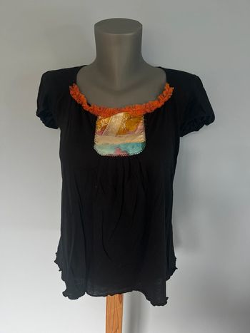 T-shirt noir transparent Louise Della - Taille 2 (38/40)