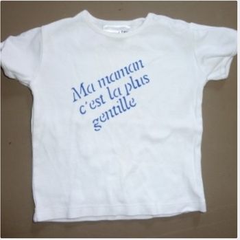 T-shirt bébé fille blanc 6 mois