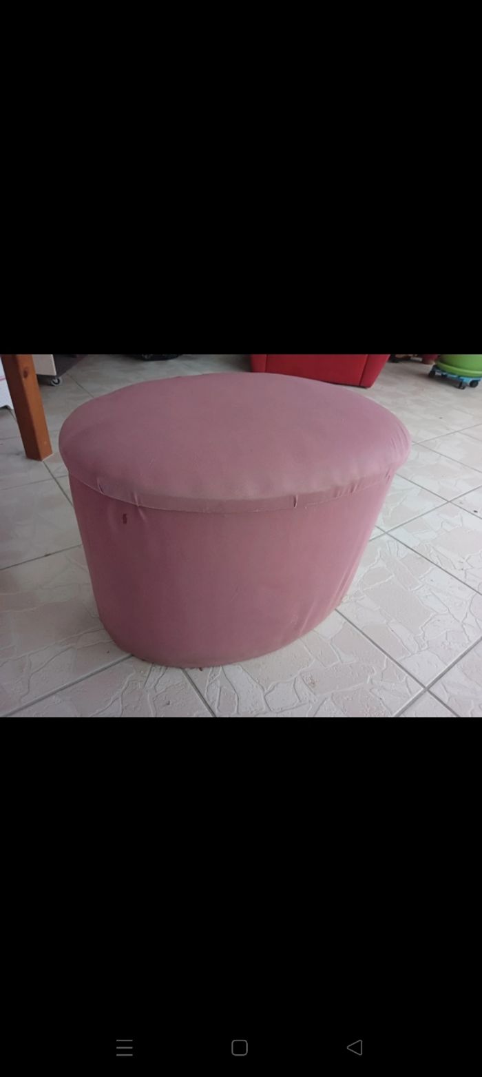 Coffre à jouet pouf