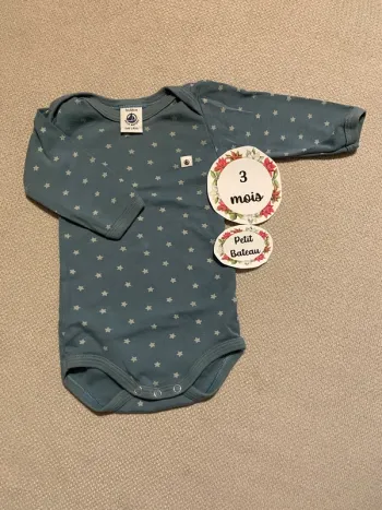 Body petit bateau 3 mois manches longues