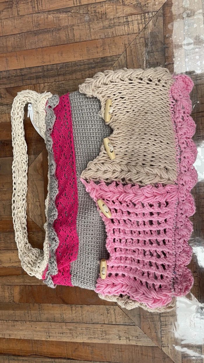 Sac en laine macramé