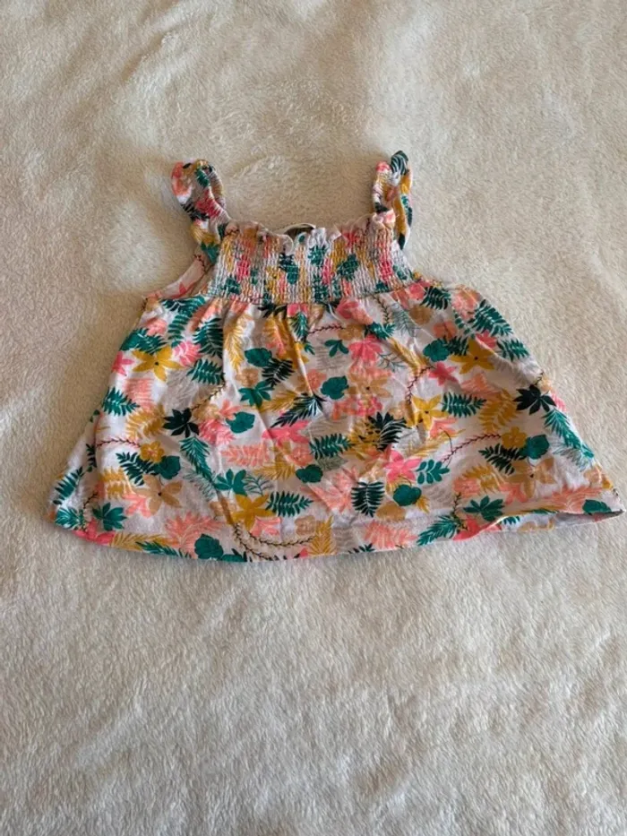 Adorable haut bébé fille fleuri – Tape à l’Œil 6 mois - photo numéro 2