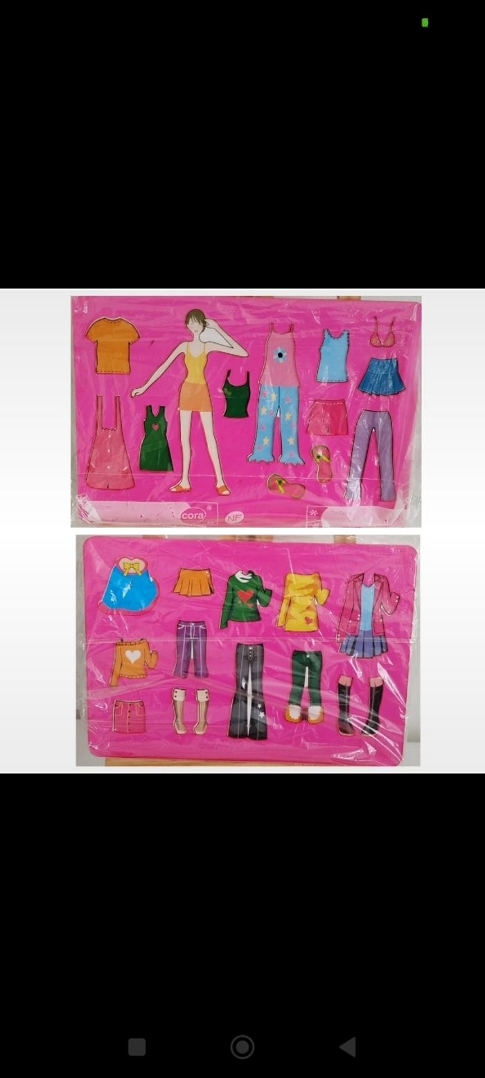 Lot de 2 pochoirs thème vêtements