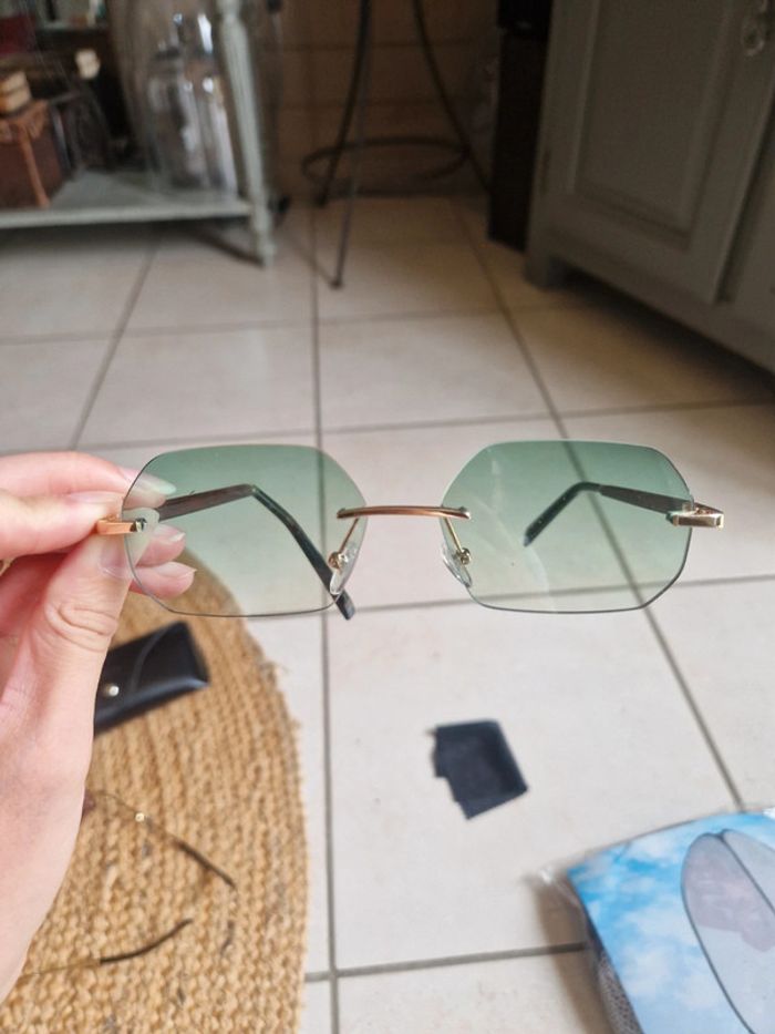 Lot de 2 lunettes de soleil verre coloré femme shein - photo numéro 2