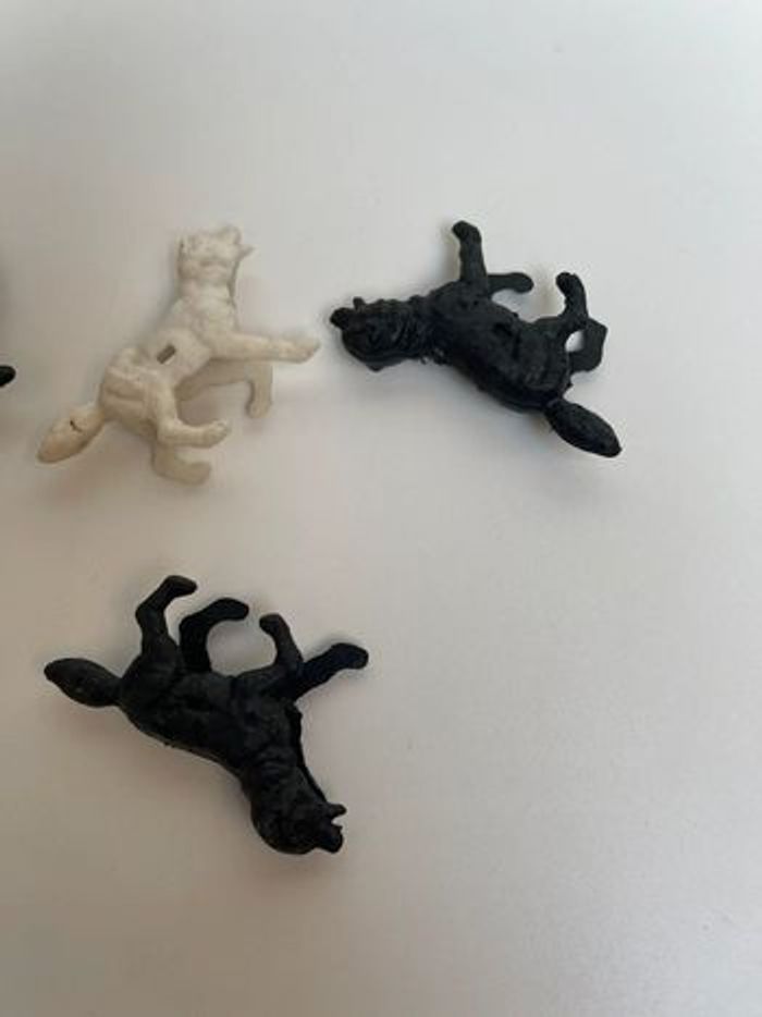 Lot de 4 figurines anciennes troué animaux - photo numéro 5