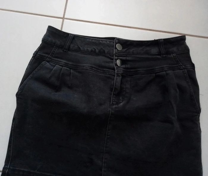 Cache Cache - jupe en jeans taille 38 | noire - printemps été - photo numéro 4