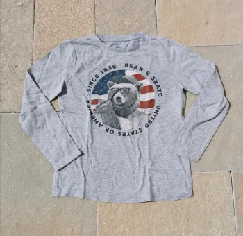 Tee-shirt kiabi ours skate 10 ans