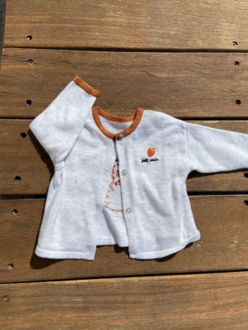 Gillet gris et marron