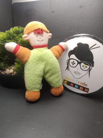 doudou peluche giro pharm giropharm poupée orange vert jaune Garçon Ancien