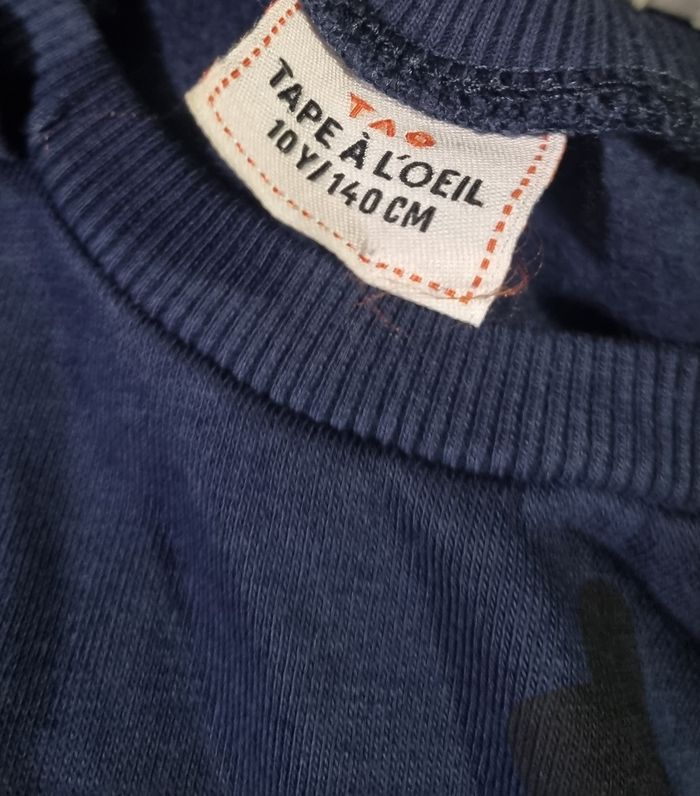 robe pull fille bleu marine avec motif cœur tape à l'œil taille 10ans - photo numéro 3