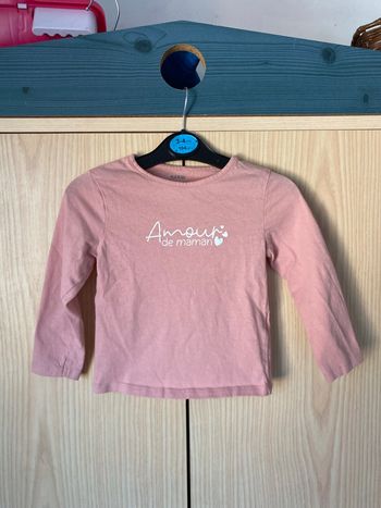 T-shirt « amour de maman » Kiabi 18 mois