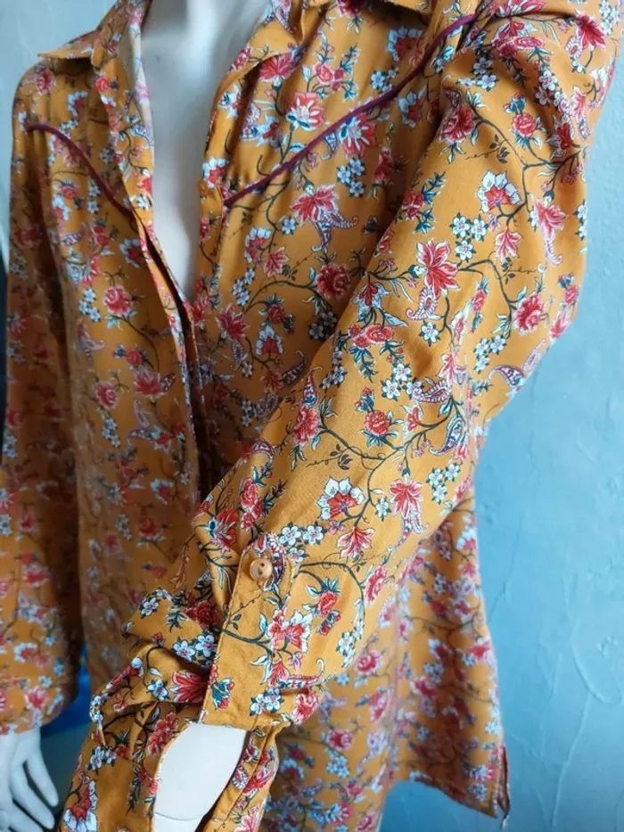 Chemisier à motifs fleuris Taille 36 - photo numéro 4