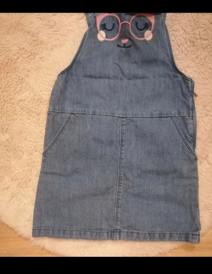Robe salopette en jean 8 ans - photo numéro 3