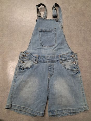 salopette jean short fille 12 ans