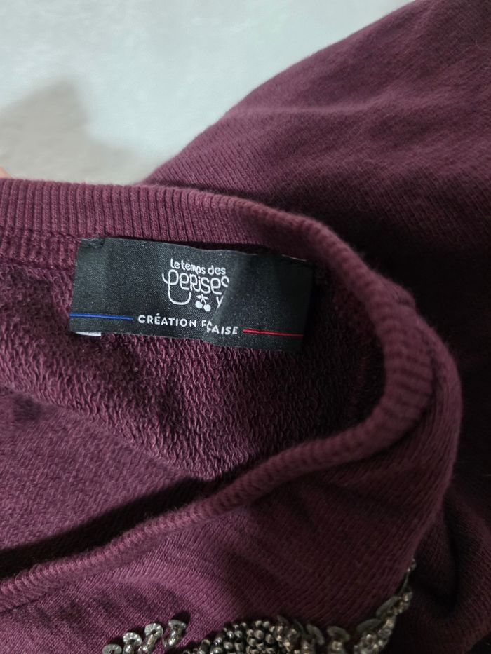 Pull col v dos nu rouge violet - photo numéro 8