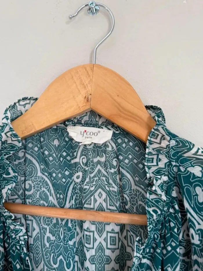 Blouse turquoise Ycoo - photo numéro 4