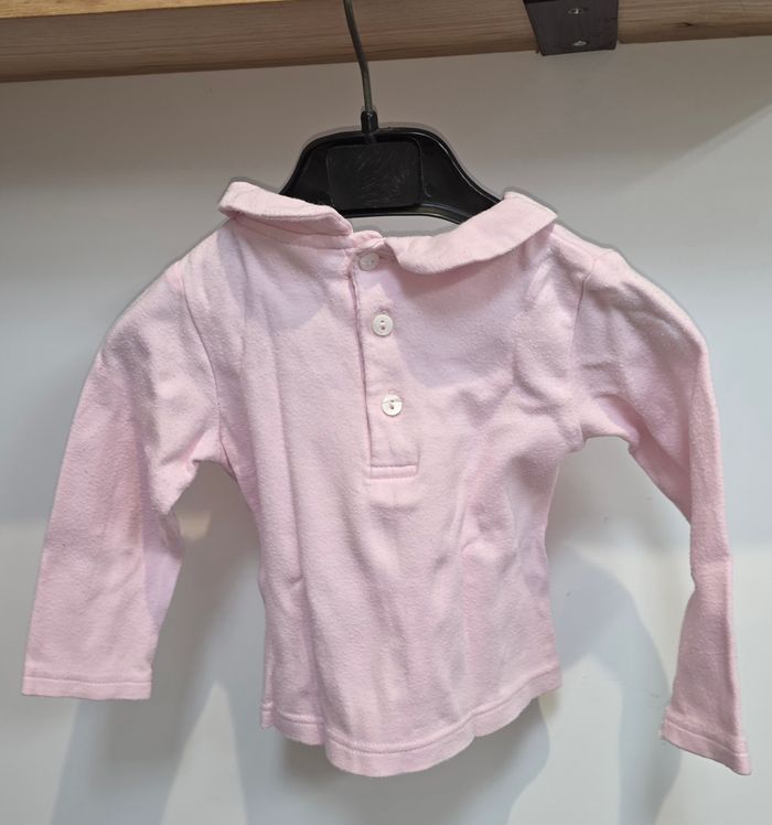 Tee-shirt ML rose uni 18 mois - photo numéro 2