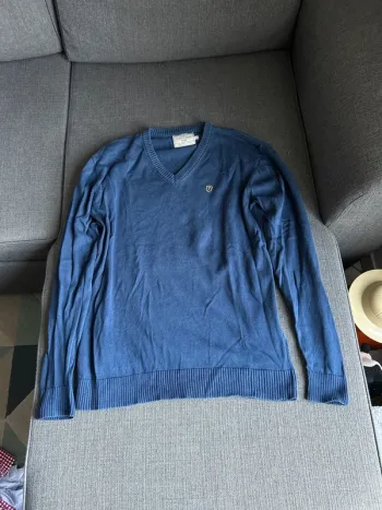 Pull col V homme
