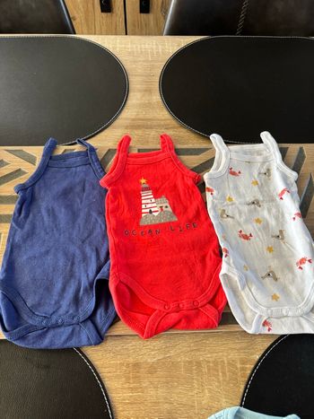 Lot de 3 bodies manche courte taille 3 mois 