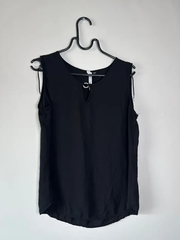 👚haut noir - taille S - très bon état- ny collection- transparent