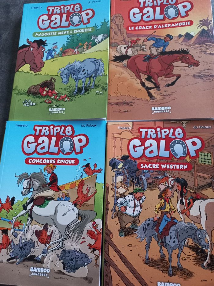 Lot 4 romans triple galop bamboo livre