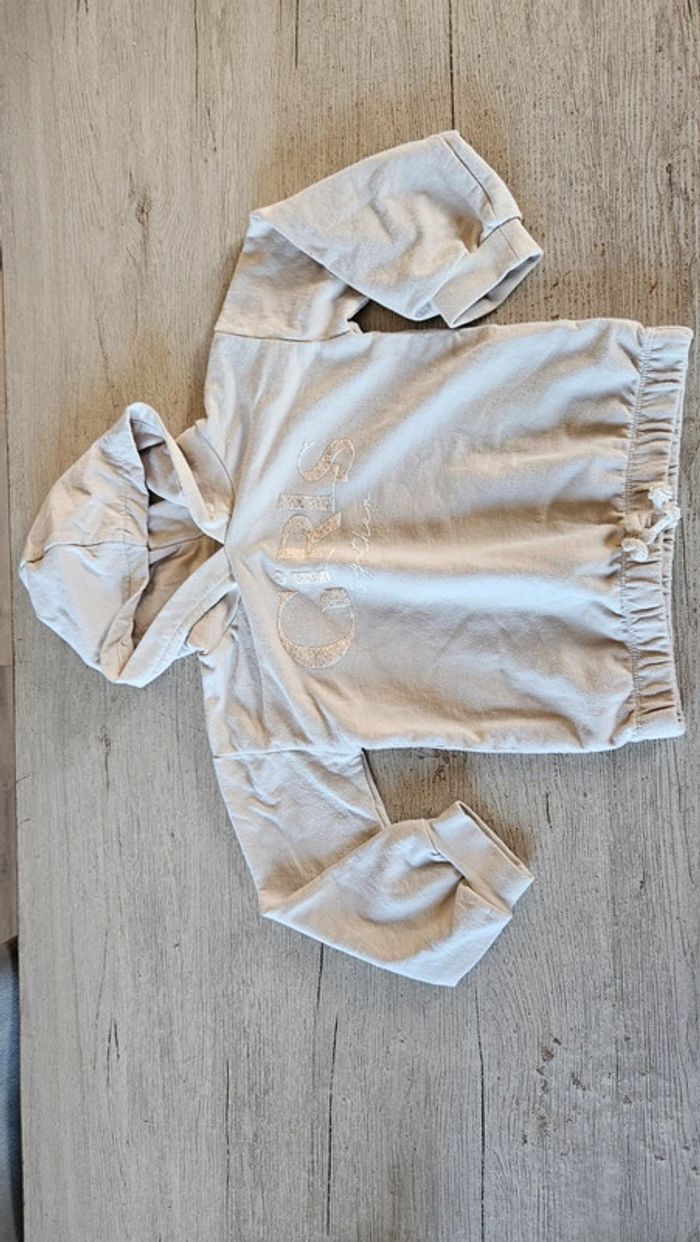 Swaet léger à capuche, beige à manches longues, Gemo, 5 ans - photo numéro 3