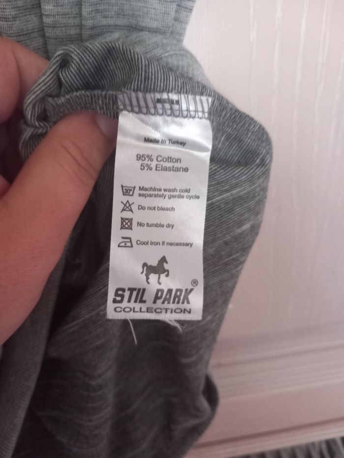 Polo gris et noir taille L Stil Park - photo numéro 7