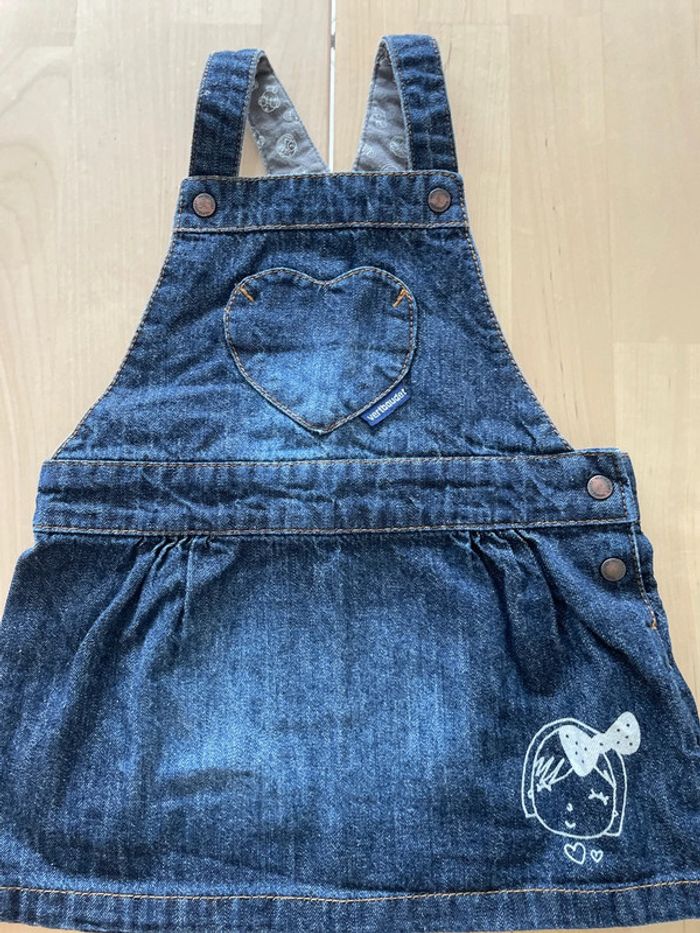 Lot de 2 robes et 1 salopette 12 mois fille - photo numéro 2