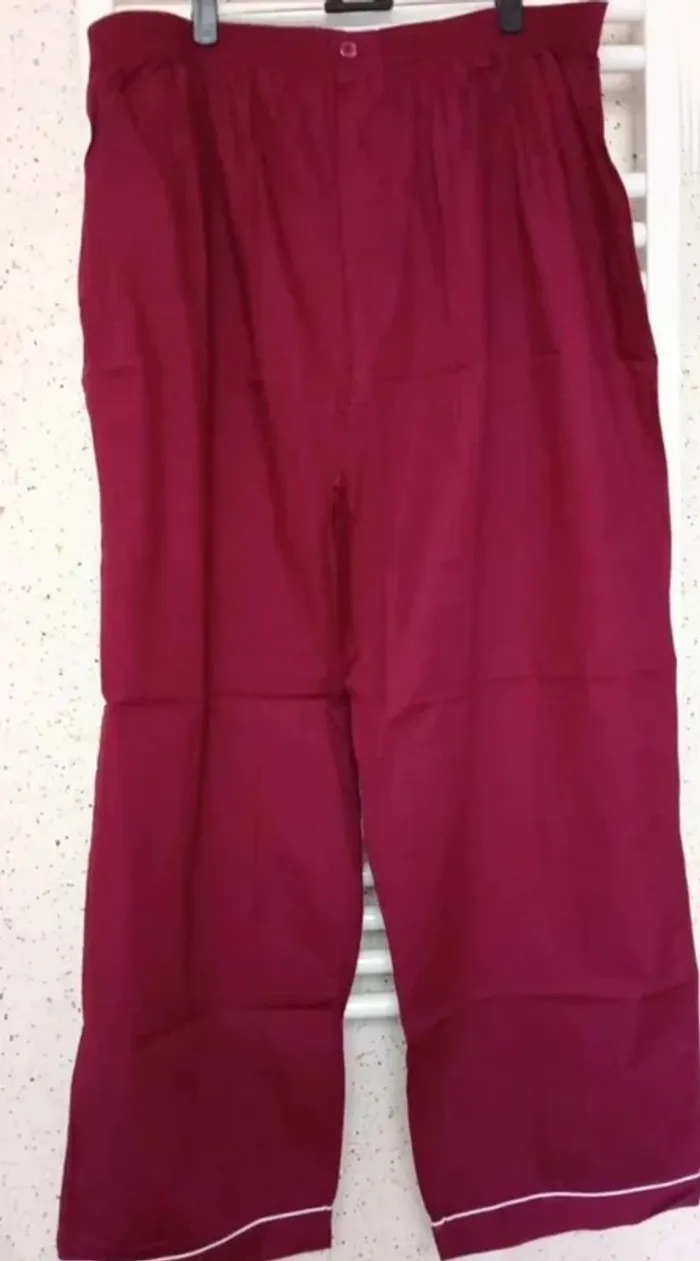 Pantalon de pyjama bordeaux Blanche Porte Taille 5 XL - photo numéro 2