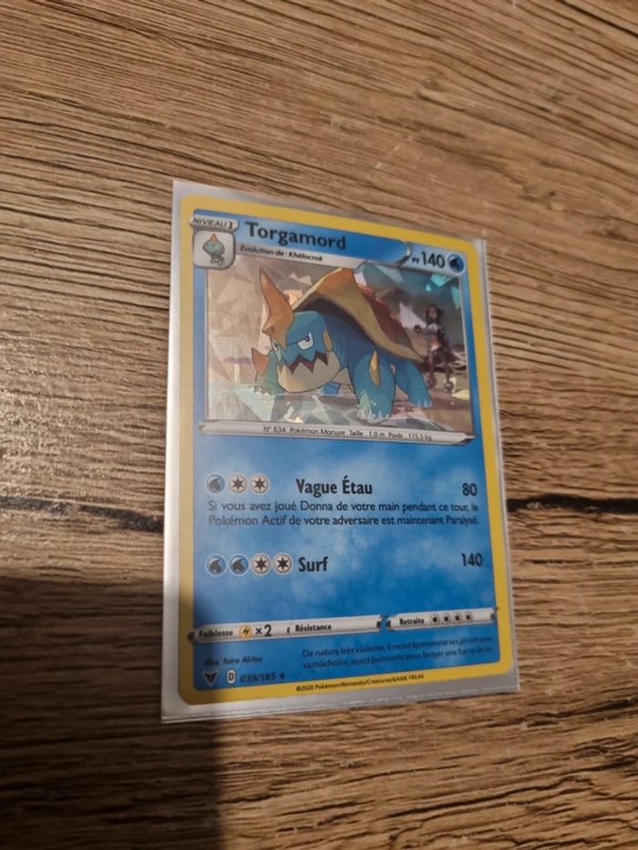 Carte pokémon torgamord HOLO 039/185 fr année 2020 - photo numéro 6