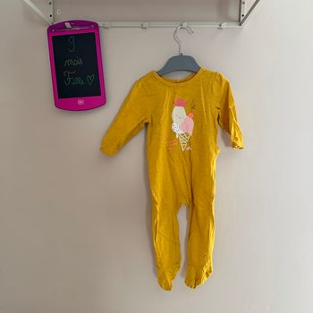 Pyjama fin fille, moutarde  - T9mois - Gémo 