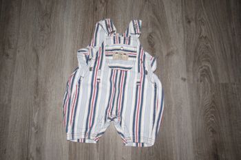 SALOPETTE BLANCHE RAYÉE BÉBÉ GARÇON "C&A" - 56 cm - n°01