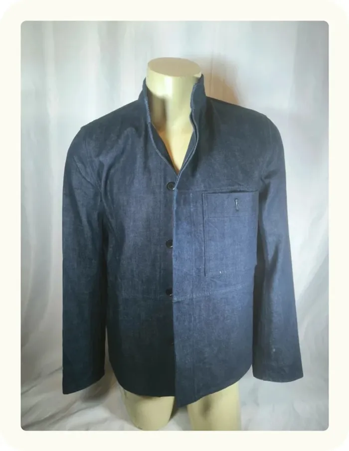 Veste en jean col mao homme APC Taille S 36