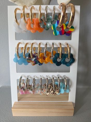 Clips d oreilles creoles fleurs