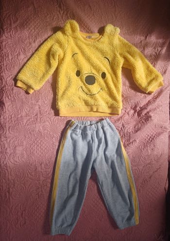 Ensemble winnie l'ourson jaune 18/24 mois 86/92 cm