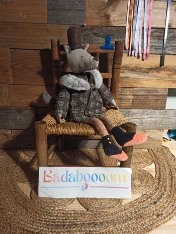 Peluche loup gentleman Moulin roty tbe