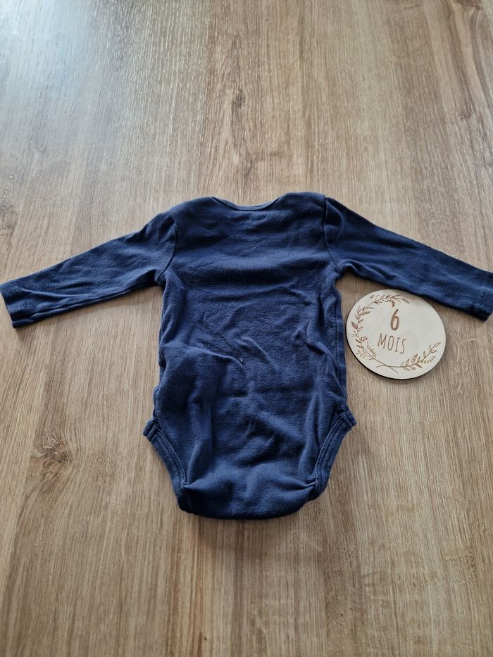 Body Bébé Manches Longues Lupilu ☀️ Hello Sunshine ☀️ Marine - 2/6 Mois (62-68 cm) - photo numéro 4