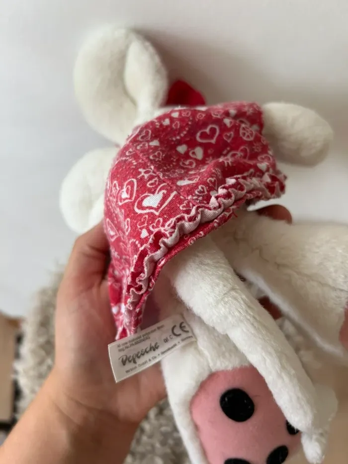 Peluche Diddlina originale – robe rouge à cœurs – vintage collector Diddl - photo numéro 8