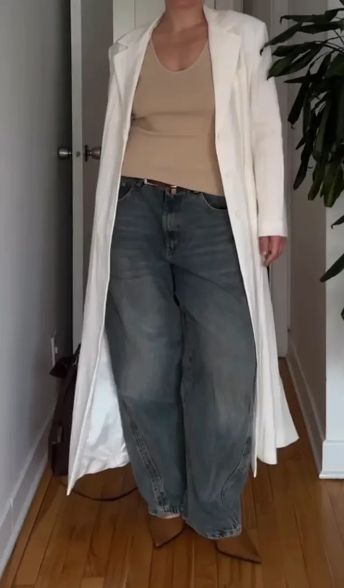Magnifique manteau, blanc cassé, Zara, taille, L. Collection 2025. - photo numéro 12