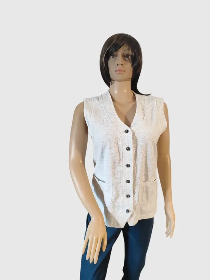 Gilet Marca Crème, Taille 3XL - Douceur et Cocooning ! - photo numéro 2