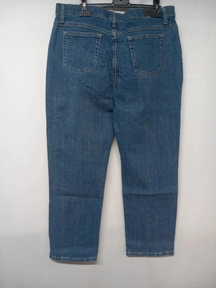 Jeans taille haute Lee vintage bleu foncé en coton - photo numéro 2