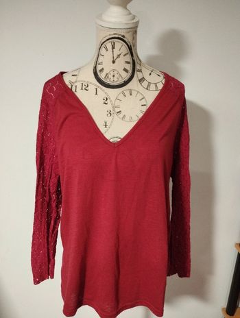 Blouse/t-shirt manches longues fluide taille L