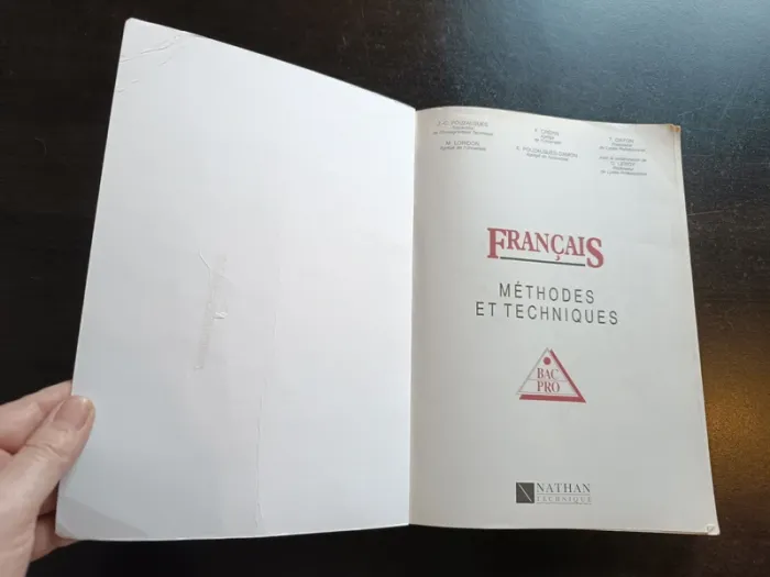 Livre FRANCAIS METHODES & TECHNIQUES - Bac pro - photo numéro 2