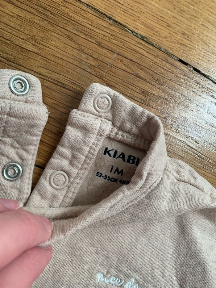 Ensemble Sweat Kiabi beige 1 mois - photo numéro 3