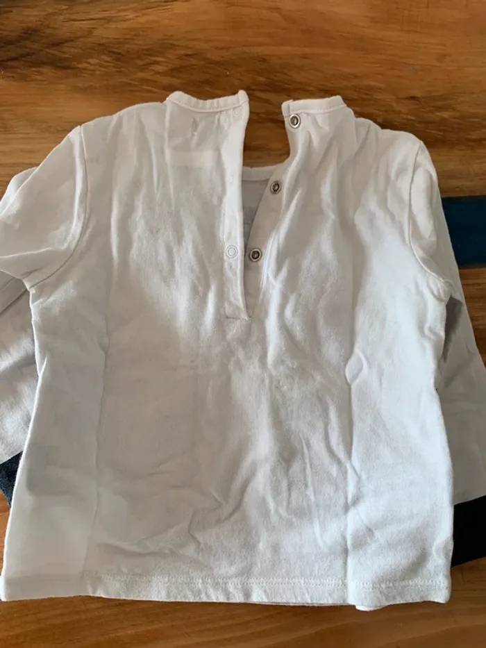 T-shirt manches longues avec gilet et noeud papillon intégrés kiabi taille 24 mois - photo numéro 5