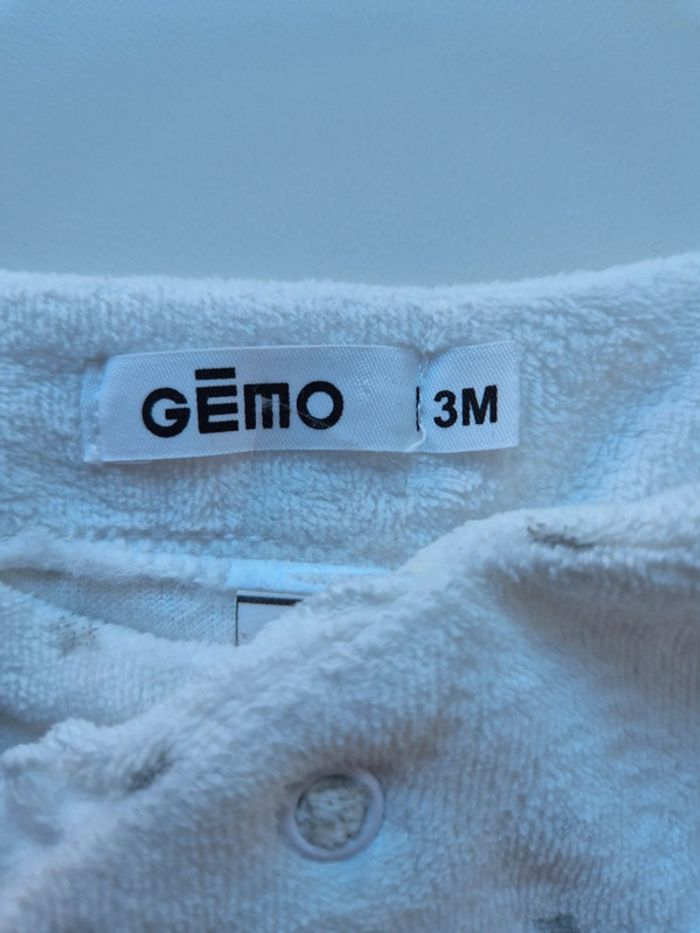 Pyjama grenouillère dors-bien Gémo 3 mois en velours - photo numéro 4