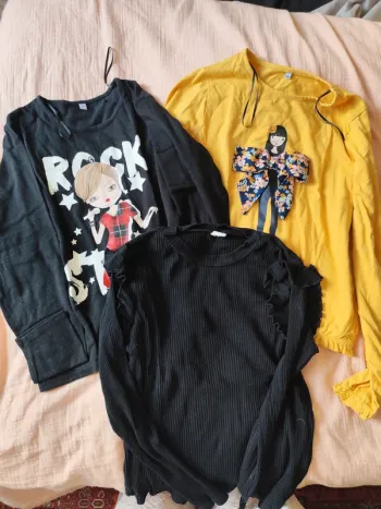 Lot t-shirt manches longues 12 ans