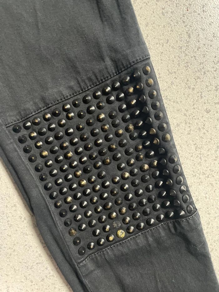 Jeans stretch slim clouté très rock Pinko - photo numéro 5