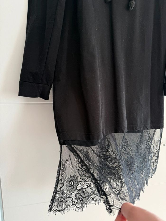 Robe Sweat pull noir haut t-shirt S loose oversize sweat-shirt pullover overhemd Camisola Sudadera - photo numéro 4